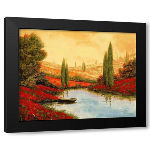 Silenzio Tra I Cipressi Black Modern Wood Framed Art Print with Double Matting by Borelli, Guido