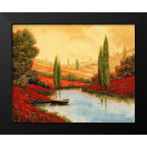 Silenzio Tra I Cipressi Black Modern Wood Framed Art Print by Borelli, Guido