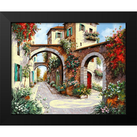 Tre Archi Black Modern Wood Framed Art Print by Borelli, Guido