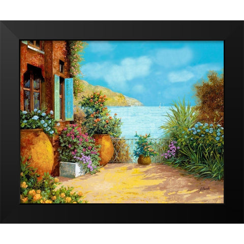 Otri sulla Terrazza Black Modern Wood Framed Art Print by Borelli, Guido