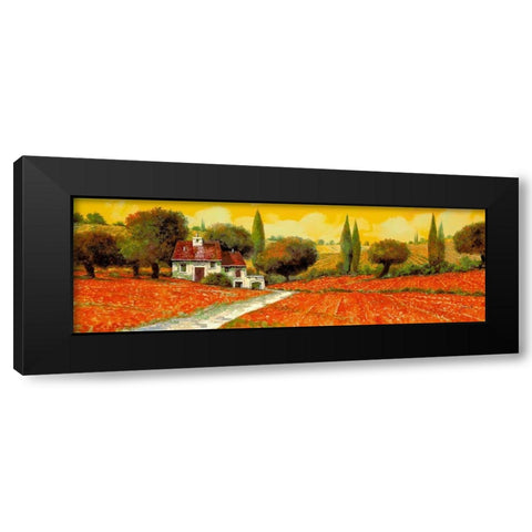 Fuoco Di Toscana Black Modern Wood Framed Art Print with Double Matting by Borelli, Guido