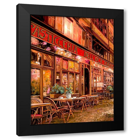 La Pasticceria DellOca Giuliva Black Modern Wood Framed Art Print by Borelli, Guido