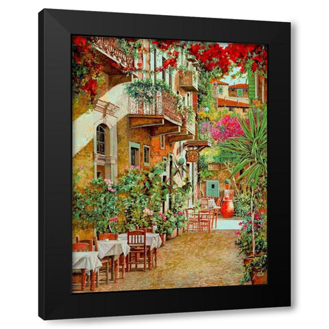 Rethimnon Crete Black Modern Wood Framed Art Print with Double Matting by Borelli, Guido