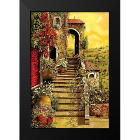 Salita al Grande Arco Black Modern Wood Framed Art Print by Borelli, Guido