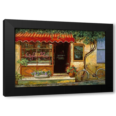 caffe re Black Modern Wood Framed Art Print with Double Matting by Borelli, Guido