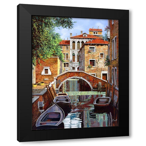 riflessi di venezia Black Modern Wood Framed Art Print by Borelli, Guido