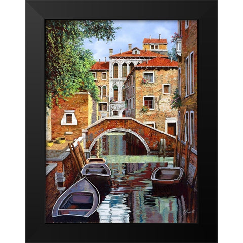 riflessi di venezia Black Modern Wood Framed Art Print by Borelli, Guido