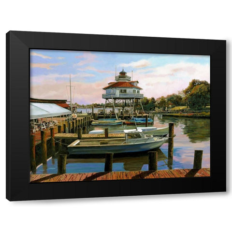 Solomons Island Black Modern Wood Framed Art Print with Double Matting by Borelli, Guido