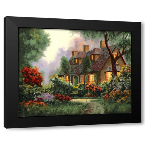 Ultime luci dalle finestre Black Modern Wood Framed Art Print by Borelli, Guido