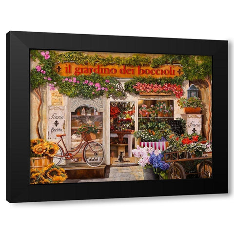 il Giardino dei boccioli Black Modern Wood Framed Art Print with Double Matting by Borelli, Guido