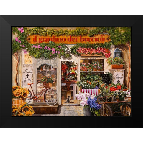 il Giardino dei boccioli Black Modern Wood Framed Art Print by Borelli, Guido