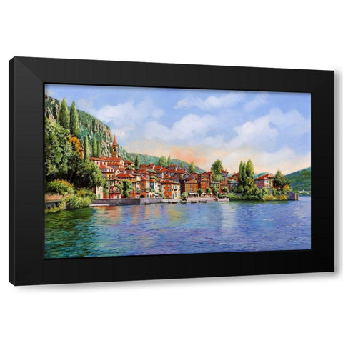 Bellagio a Colori Black Modern Wood Framed Art Print by Borelli, Guido