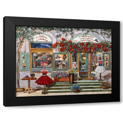 il Cappellaio Black Modern Wood Framed Art Print by Borelli, Guido