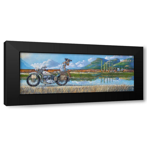 The Photographer II Black Modern Wood Framed Art Print with Double Matting by West, Ronald