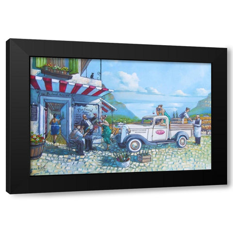 Boland Delivery II Black Modern Wood Framed Art Print by West, Ronald