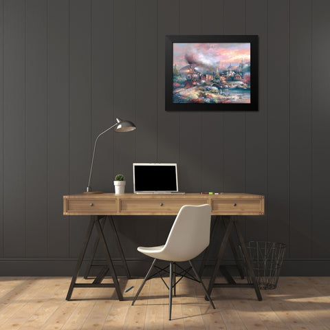 Maryland Mountain Express Black Modern Wood Framed Art Print by Lee, James