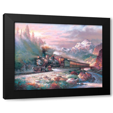 Canyon Railway Black Modern Wood Framed Art Print by Lee, James