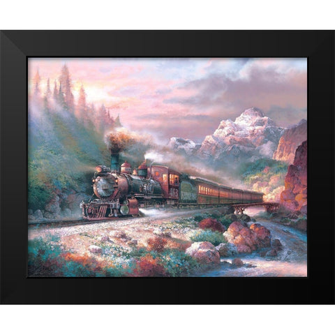 Canyon Railway Black Modern Wood Framed Art Print by Lee, James