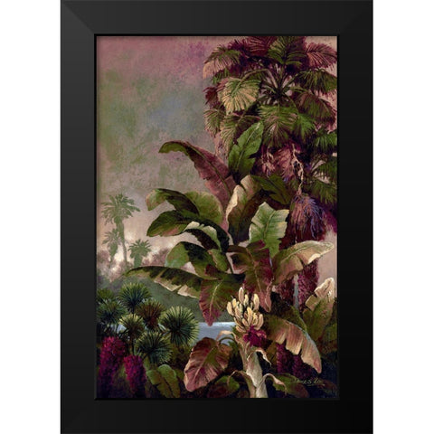 Tropical Palms II Black Modern Wood Framed Art Print by Lee, James