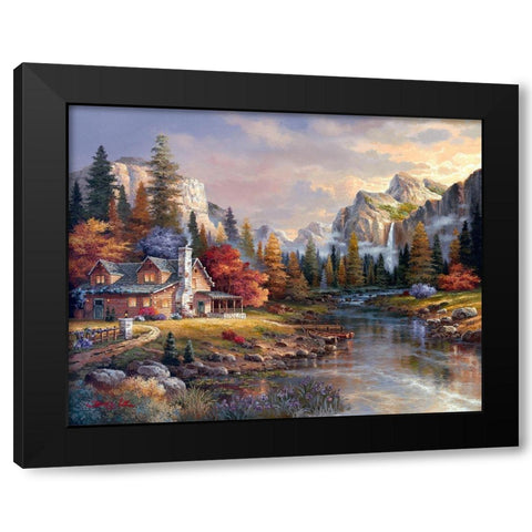 Home At Last Black Modern Wood Framed Art Print by Lee, James
