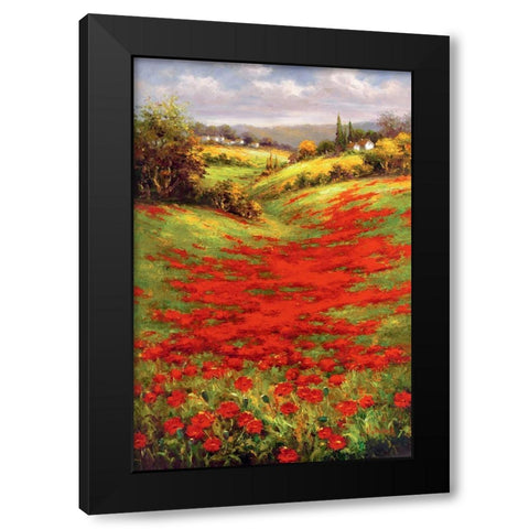 Valley View I Black Modern Wood Framed Art Print with Double Matting by Hulsey