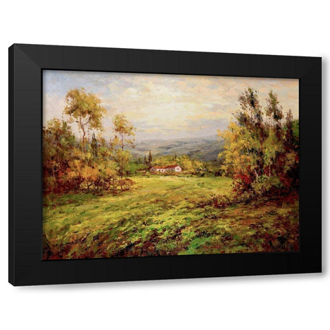 In the Countryside Black Modern Wood Framed Art Print by Hulsey