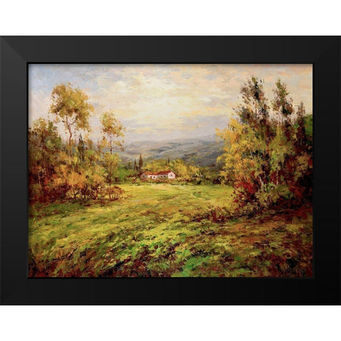 In the Countryside Black Modern Wood Framed Art Print by Hulsey