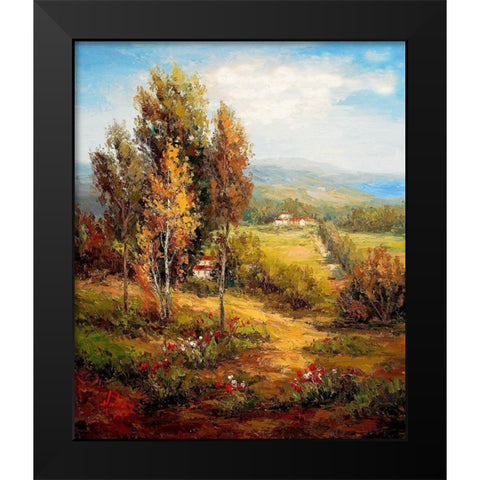Road to Home Black Modern Wood Framed Art Print by Hulsey