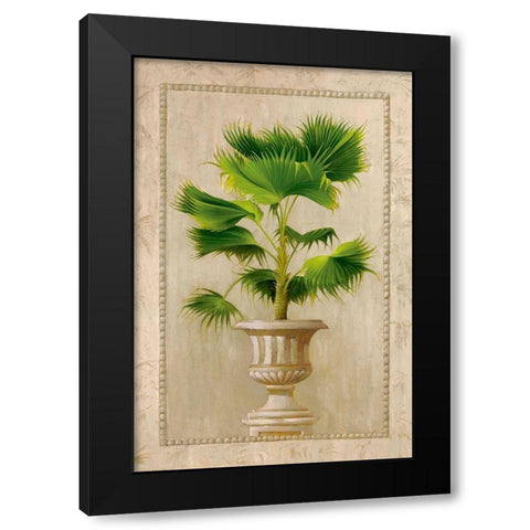 Key West Palm II Black Modern Wood Framed Art Print with Double Matting by Welby