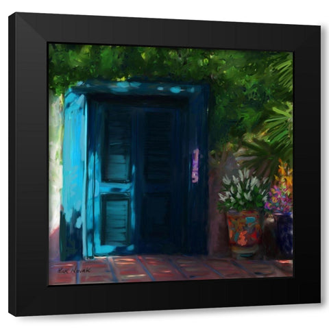 Island Gate II Black Modern Wood Framed Art Print by Novak, Rick