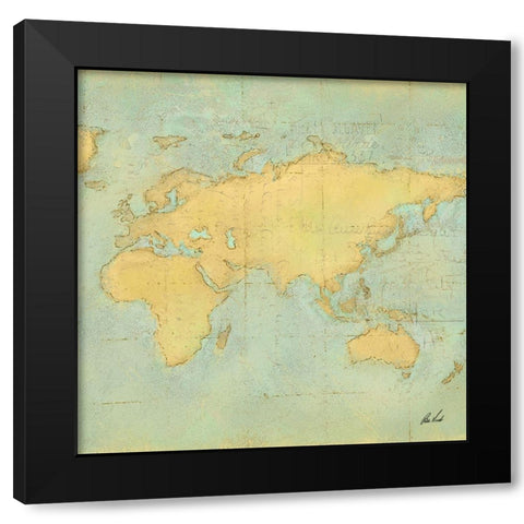 Map III Black Modern Wood Framed Art Print by Novak, Rick