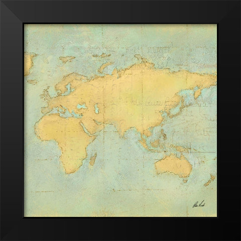 Map III Black Modern Wood Framed Art Print by Novak, Rick