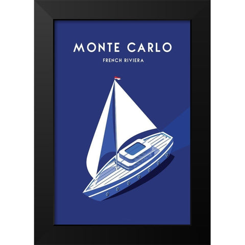 montecarlo Black Modern Wood Framed Art Print by ARCTIC FRAME