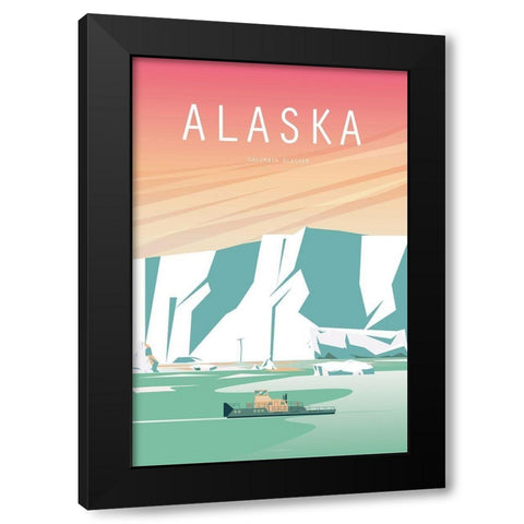 Alaska Black Modern Wood Framed Art Print with Double Matting by ARCTIC FRAME