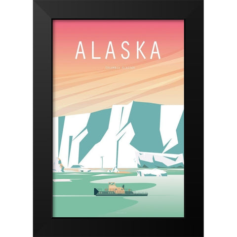 Alaska Black Modern Wood Framed Art Print by ARCTIC FRAME