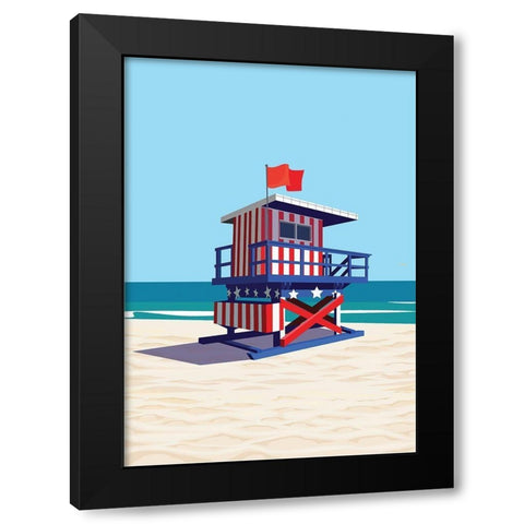 dipsouth-beach- Black Modern Wood Framed Art Print with Double Matting by ARCTIC FRAME
