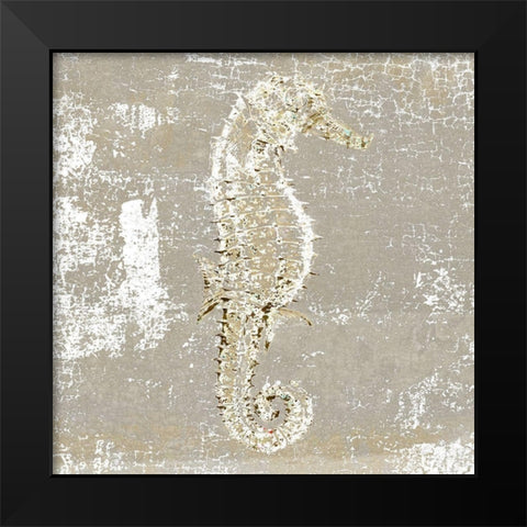 Aqua Marine V Black Modern Wood Framed Art Print by Aryai, Sia