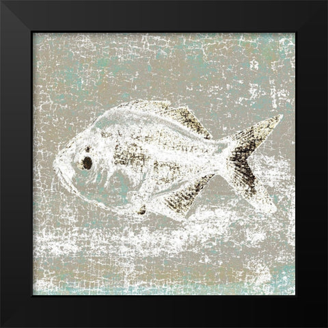 Aqua Marine IX Black Modern Wood Framed Art Print by Aryai, Sia