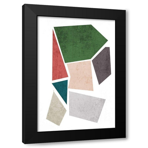 Geometric Shapes I Black Modern Wood Framed Art Print by Orlov, Irena