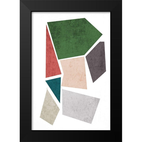 Geometric Shapes I Black Modern Wood Framed Art Print by Orlov, Irena