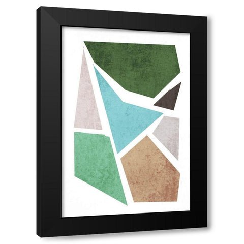 Geometric Shapes II Black Modern Wood Framed Art Print with Double Matting by Orlov, Irena