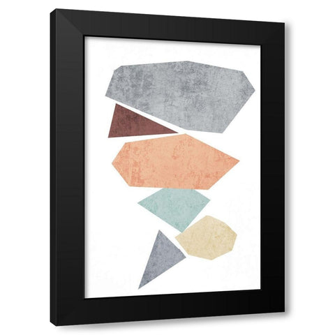 Geometric Shapes IV Black Modern Wood Framed Art Print with Double Matting by Orlov, Irena