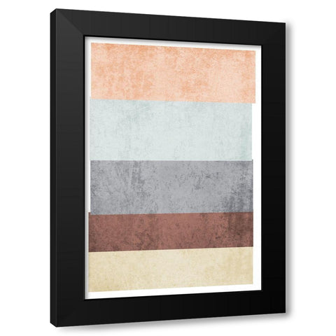 Modern minimalist V Black Modern Wood Framed Art Print with Double Matting by Orlov, Irena
