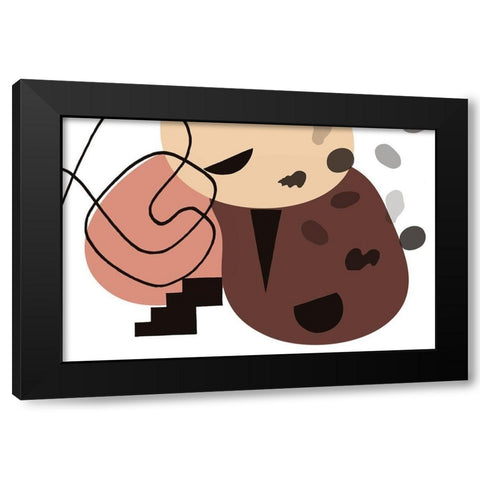 Minimalist Earthy Palette I Black Modern Wood Framed Art Print by Orlov, Irena