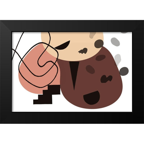 Minimalist Earthy Palette I Black Modern Wood Framed Art Print by Orlov, Irena