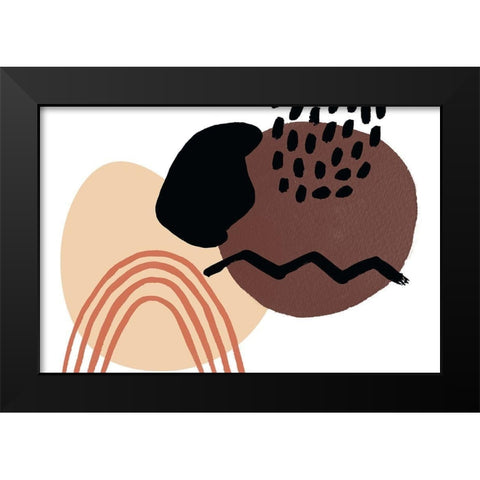 Minimalist Earthy Palette II Black Modern Wood Framed Art Print by Orlov, Irena