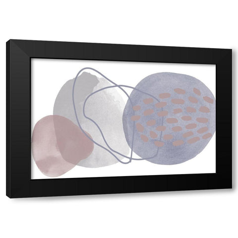 Minimalist Pink Purple Palette II Black Modern Wood Framed Art Print with Double Matting by Orlov, Irena