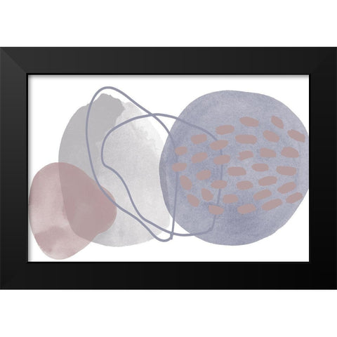 Minimalist Pink Purple Palette II Black Modern Wood Framed Art Print by Orlov, Irena