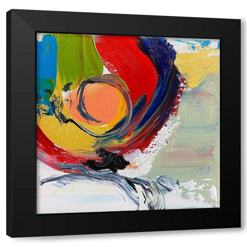 Joyful Modernist Abstraction VI Black Modern Wood Framed Art Print by Orlov, Irena