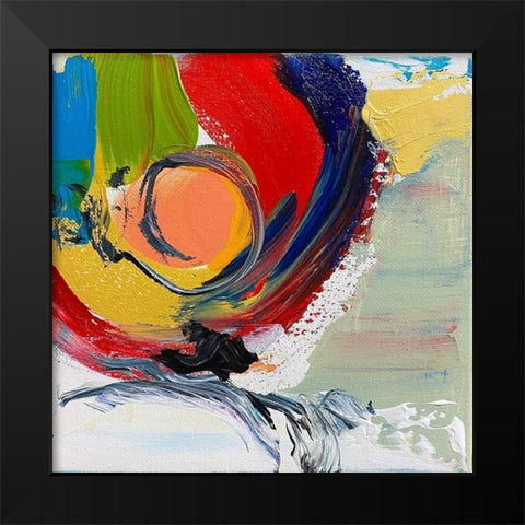 Joyful Modernist Abstraction VI Black Modern Wood Framed Art Print by Orlov, Irena